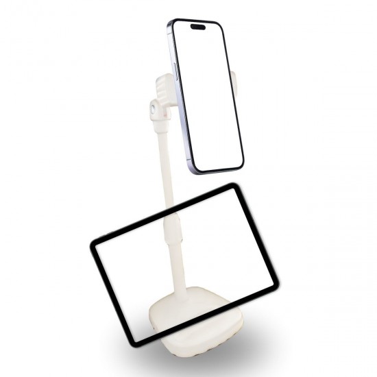 Robinanka® Masa Üstü Tablet ve Telefon Tutucu Plastik Aparat Beyaz Telefon Standı Robinanka® Masa Üstü Tablet ve Telefon Tutucu Plastik Aparat Beyaz Telefon Standı