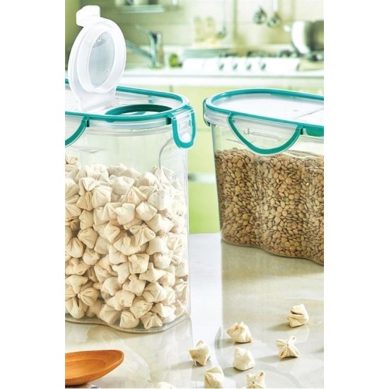 Robinanka® Kilitli Kapaklı Contalı Hava,Su Sıvı Geçirmez 1,2 Litre Erzak Saklama Kabı-SA580 Robinanka® Kilitli Kapaklı Contalı Hava,Su Sıvı Geçirmez 1,2 Litre Erzak Saklama Kabı-SA580