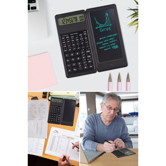 Robinanka® Silinebilir LCD Yazı Tabletli,Kalemli Katlanabilir Bilimsel Hesap Makinesi Robinanka® Silinebilir LCD Yazı Tabletli,Kalemli Katlanabilir Bilimsel Hesap Makinesi