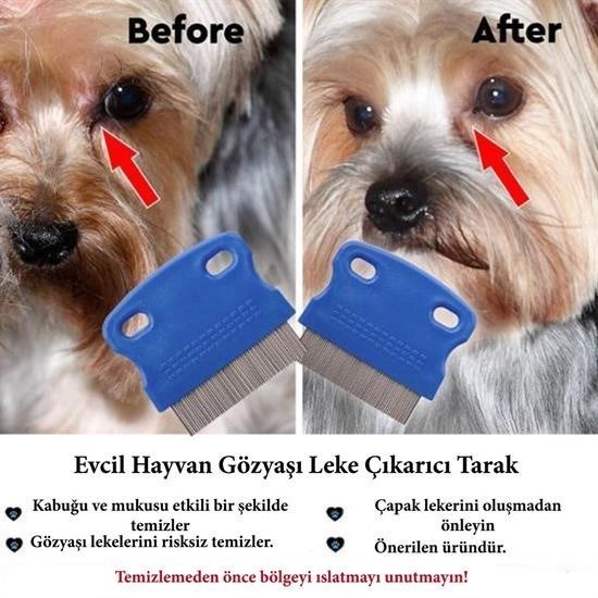Robinanka Evcil Hayvan Kedi Köpek Pire Tarağı ve Köpek Gözyaşı Lekesi Tarağı Robinanka Evcil Hayvan Kedi Köpek Pire Tarağı ve Köpek Gözyaşı Lekesi Tarağı