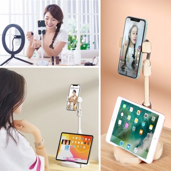 Robinanka® Masa Üstü Tablet ve Telefon Tutucu Plastik Aparat Beyaz Telefon Standı Robinanka® Masa Üstü Tablet ve Telefon Tutucu Plastik Aparat Beyaz Telefon Standı