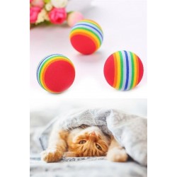 Robinanka 3lü Gökkuşağı Sünger Kedi Köpek Çiğneme Oyun Topu 4,2 cm Robinanka 3lü Gökkuşağı Sünger Kedi Köpek Çiğneme Oyun Topu 4,2 cm