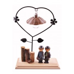 Robinanka Pilli Işıklı Romantik Çift Tema Büyük Boy Dekoratif Ahşap Biblo Robinanka Pilli Işıklı Romantik Çift Tema Büyük Boy Dekoratif Ahşap Biblo