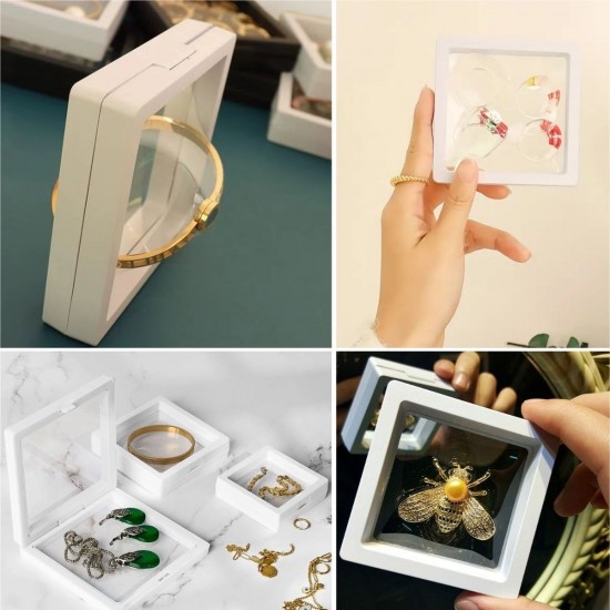 Robinanka® 11x11cm Standlı 3D Takı Ziynet Hatıra Koleksiyon Saklama Kutusu Şeffaf Film Çerçevesi Robinanka® 11x11cm Standlı 3D Takı Ziynet Hatıra Koleksiyon Saklama Kutusu Şeffaf Film Çerçevesi