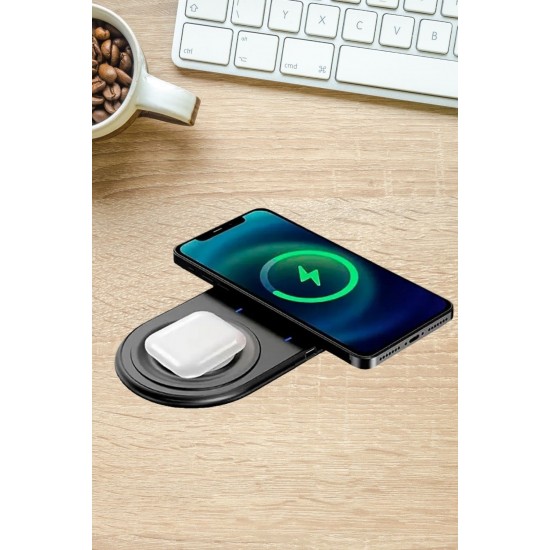 Robinanka® 2si 1arada Kablosuz Saat,Kulaklık ve Telefon Hızlı Şarj Etme Aparatı Robinanka® 2si 1arada Kablosuz Saat,Kulaklık ve Telefon Hızlı Şarj Etme Aparatı