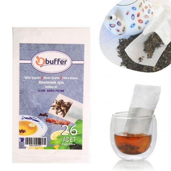 Robinanka® 26 Adet Pratik Kullan At Çay,Bitki Çayı,Filtre Kahve Demleme Poşeti Süzgeci