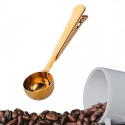 Robinanka Mandallı Kahve Ölçü Kaşığı Gold Çok Fonksiyonlu Paslanmaz Çelik Kaşık Robinanka Mandallı Kahve Ölçü Kaşığı Gold Çok Fonksiyonlu Paslanmaz Çelik Kaşık