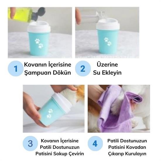 Robinanka® Silikon Jel Fırçalı Kedi Köpek Pati Ayak Temizleme Kovası Büyük Robinanka® Silikon Jel Fırçalı Kedi Köpek Pati Ayak Temizleme Kovası Büyük