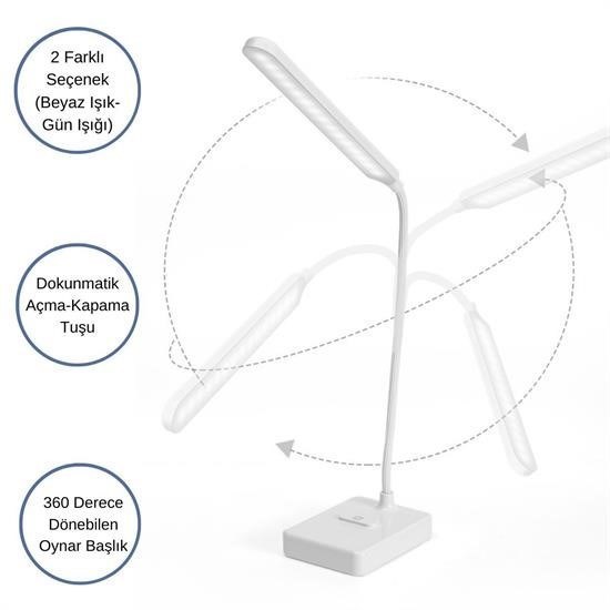 Robinanka® İnce Uzun USBli Dokunmatik 3 Kademeli 360 Derece Özel Göz Korumalı led Lityum Masa Lambası Robinanka® İnce Uzun USBli Dokunmatik 3 Kademeli 360 Derece Özel Göz Korumalı led Lityum Masa Lambası