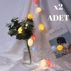 Robinanka 10lu Renkli Yumurta Şeklinde Dekoratif Dolama Led Aydınlatma Robinanka 10lu Renkli Yumurta Şeklinde Dekoratif Dolama Led Aydınlatma
