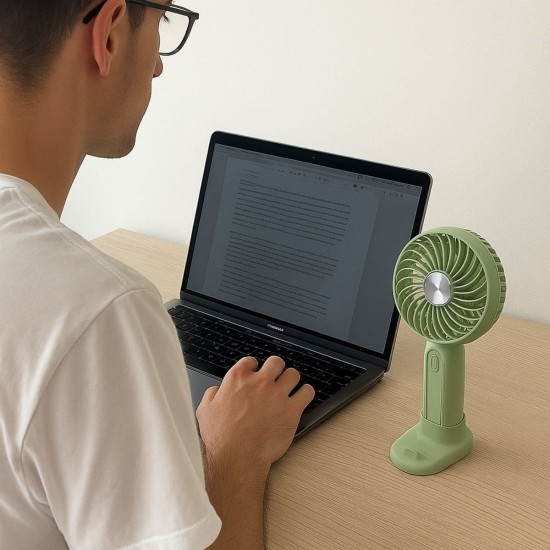 Robinanka Masa Üstü Standlı USB ile Şarj Olabilen 3 Ayarlı Fan Modlu Çanta Tipi El Fanı Robinanka Masa Üstü Standlı USB ile Şarj Olabilen 3 Ayarlı Fan Modlu Çanta Tipi El Fanı