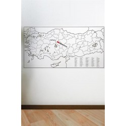 Yazılabilir Türkiye Haritası Manyetik Duvar Stickerı 110 x 56 cm Yazılabilir Türkiye Haritası Manyetik Duvar Stickerı 110 x 56 cm
