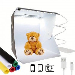 Robinanka Katlanır Işıklı Fotoğraf Stüdyosu 40x40 cm 6 Renk Fonlu Ürün Çekimi İçin Uygun Fotoğraf Çekim Kutusu Robinanka Katlanır Işıklı Fotoğraf Stüdyosu 40x40 cm 6 Renk Fonlu Ürün Çekimi İçin Uygun Fotoğraf Çekim Kutusu