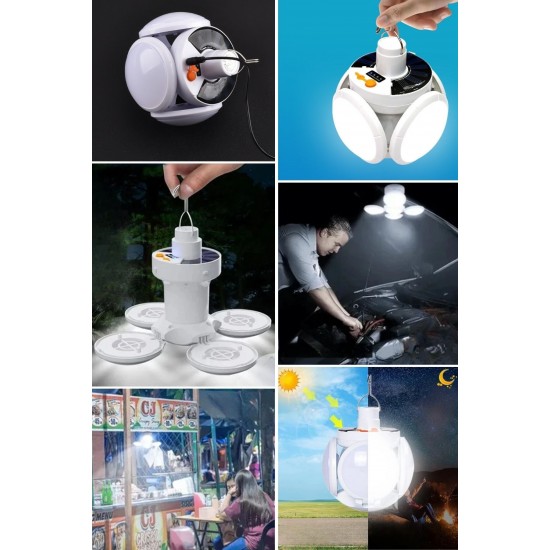 Robinanka® 5 Led'li 3 Farklı Işık Modlu Açılıp Kapanabilir Led Kanatlı Güneş Enerjili Solar Aydınlatma Asılabilir Kamp Feneri Robinanka® 5 Led'li 3 Farklı Işık Modlu Açılıp Kapanabilir Led Kanatlı Güneş Enerjili Solar Aydınlatma Asılabilir Kamp Feneri