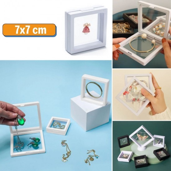 Robinanka® 7x7 cm Standlı 3D Takı Ziynet Hatıra Koleksiyon Saklama Kutusu Şeffaf Film Çerçevesi Robinanka® 7x7 cm Standlı 3D Takı Ziynet Hatıra Koleksiyon Saklama Kutusu Şeffaf Film Çerçevesi
