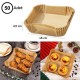 50 Adet Air Fryer Pişirme Kağıdı Tek Kullanımlık Hava Fritöz Yağ Geçirmez Yapışmaz Kare Tabak Model 50 Adet Air Fryer Pişirme Kağıdı Tek Kullanımlık Hava Fritöz Yağ Geçirmez Yapışmaz Kare Tabak Model