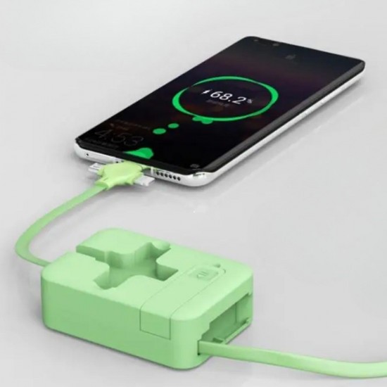 Robinanka® Cep Tipi Telefon Tutuculu Makaralı Uzayıp Kısalabilen 3'ü 1 Arada USB Şarj Kablosu Robinanka® Cep Tipi Telefon Tutuculu Makaralı Uzayıp Kısalabilen 3'ü 1 Arada USB Şarj Kablosu