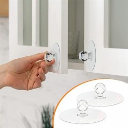 Robinanka 2 Adet Kristal Kendiliğinden Güçlü Yapışkanlı Kulp Askısı Tutma Kolu Robinanka 2 Adet Kristal Kendiliğinden Güçlü Yapışkanlı Kulp Askısı Tutma Kolu