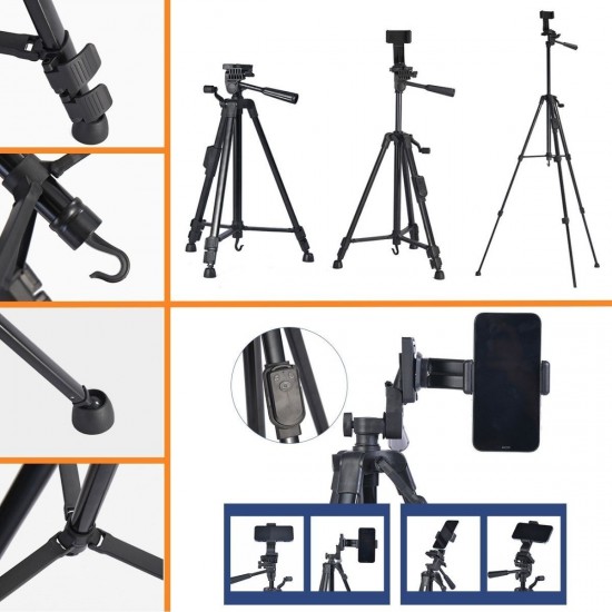 Robinanka® Telefon ve Fotoğraf Makinası Takılabilen Bluetooth Kumandalı 146 cm Tripod