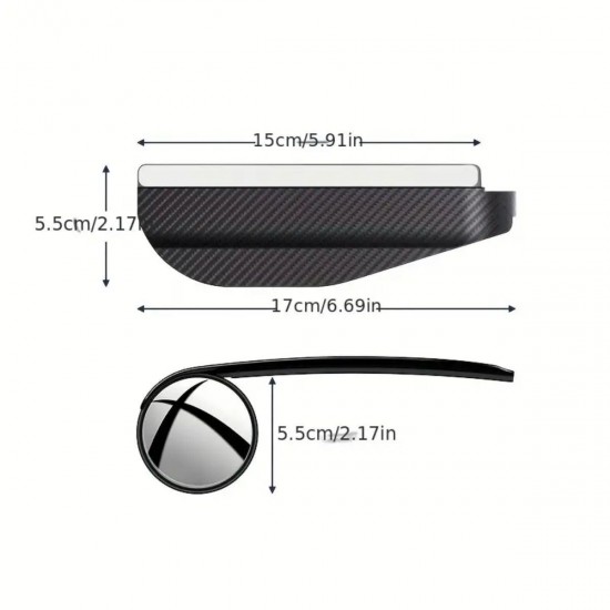 Robinanka® 2 Adet Kendinden Aynalı Karbon Fiber Görünümlü Araba Yan Ayna Yağmur Koruyucuları Yağmur & Kar Kalkanı Visörler Robinanka® 2 Adet Kendinden Aynalı Karbon Fiber Görünümlü Araba Yan Ayna Yağmur Koruyucuları Yağmur & Kar Kalkanı Visörler