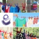 Robinanka® Taşınabilir Seyahat Çamaşır İpi 12 Mandallı Klipsli Lastikli Çamaşır Mandalları Robinanka® Taşınabilir Seyahat Çamaşır İpi 12 Mandallı Klipsli Lastikli Çamaşır Mandalları