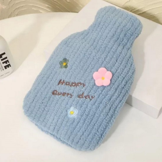 Robinanka® 1 Litre El Geçirmeli Örgülü Sıcak Su Torbası Happy Robinanka® 1 Litre El Geçirmeli Örgülü Sıcak Su Torbası Happy