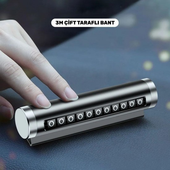 Robinanka® Alüminyum Kasa Siyah Renk Çevirmeli Araç Içi Telefon Numaratörü Park Oto Numaratörü Robinanka® Alüminyum Kasa Siyah Renk Çevirmeli Araç Içi Telefon Numaratörü Park Oto Numaratörü