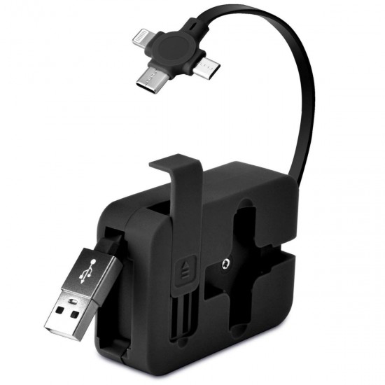 Robinanka® Cep Tipi Telefon Tutuculu Makaralı Uzayıp Kısalabilen 3'ü 1 Arada USB Şarj Kablosu Robinanka® Cep Tipi Telefon Tutuculu Makaralı Uzayıp Kısalabilen 3'ü 1 Arada USB Şarj Kablosu