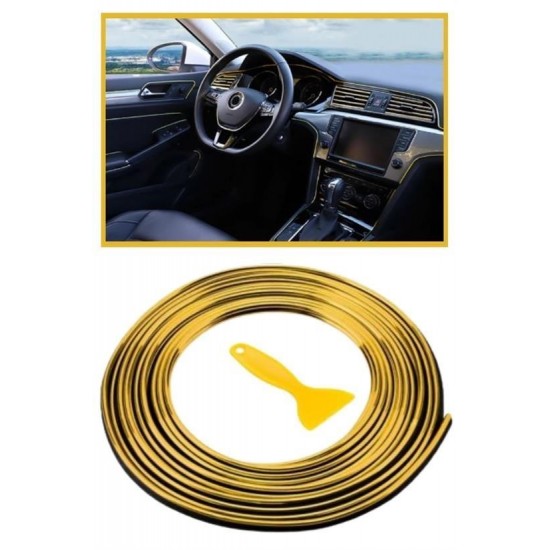 Robinanka Gold Araba Oto Trim Dekorasyon Şeridi Kauçuk Elastik Kolay Kurulum 5 metre Şerit Bant Robinanka Gold Araba Oto Trim Dekorasyon Şeridi Kauçuk Elastik Kolay Kurulum 5 metre Şerit Bant