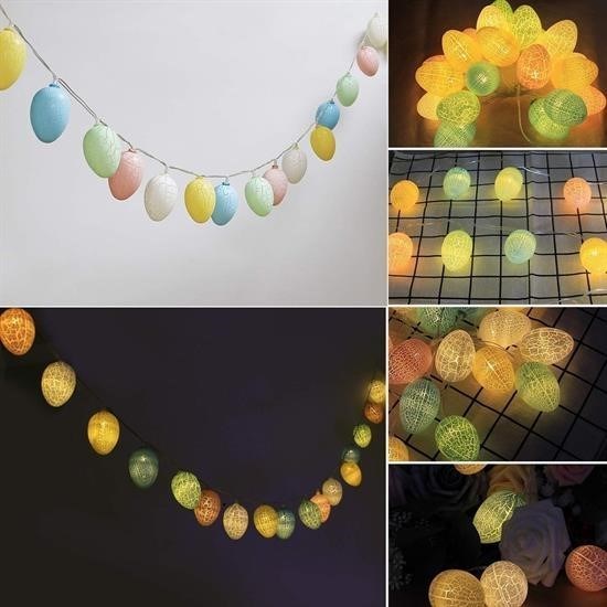 Robinanka® 10lu Renkli Yumurta Şeklinde Dekoratif Dolama Led Aydınlatma Robinanka® 10lu Renkli Yumurta Şeklinde Dekoratif Dolama Led Aydınlatma