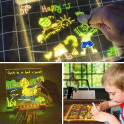 Robinanka LED Işıklı Kendiliğinden Renkli Fosforlu Kalemli Kare Yazı Panosu 20x20 cm Robinanka LED Işıklı Kendiliğinden Renkli Fosforlu Kalemli Kare Yazı Panosu 20x20 cm