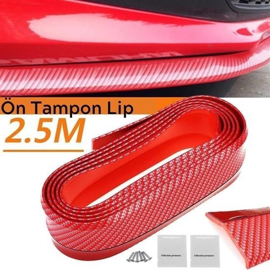 Robinanka® Kırmızı Renkli 2,5 Metre Araba Oto Ön Tampon Koruyucu Kauçuk Pratik Tampon Şerit Bant Döşeme Robinanka® Kırmızı Renkli 2,5 Metre Araba Oto Ön Tampon Koruyucu Kauçuk Pratik Tampon Şerit Bant Döşeme