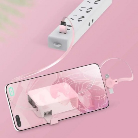 Robinanka® Cep Tipi Telefon Tutuculu Makaralı Uzayıp Kısalabilen 3'ü 1 Arada USB Şarj Kablosu Robinanka® Cep Tipi Telefon Tutuculu Makaralı Uzayıp Kısalabilen 3'ü 1 Arada USB Şarj Kablosu