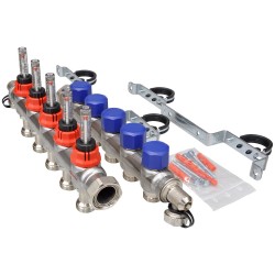 Fraenkische 5 ağızlı Debi Göstergeli Kollektör Paslanmaz Çelik 