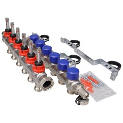 Fraenkische 6 ağızlı Debi Göstergeli Kollektör Paslanmaz Çelik