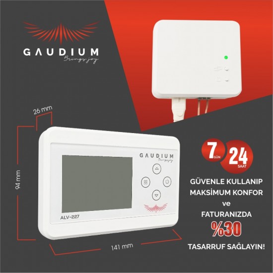 Gaudium ALV-227 Kablosuz Dijital Dokunmatik Oda Termostatı
