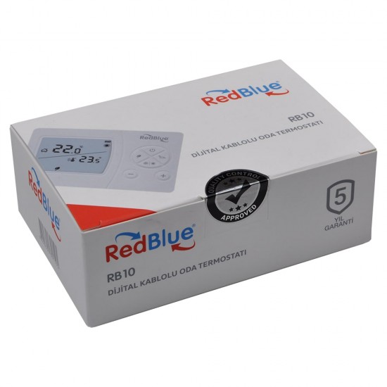 Redblue RB10 Kablolu Dijital Oda Termostatı Redblue RB10 Kablolu Dijital Oda Termostatı