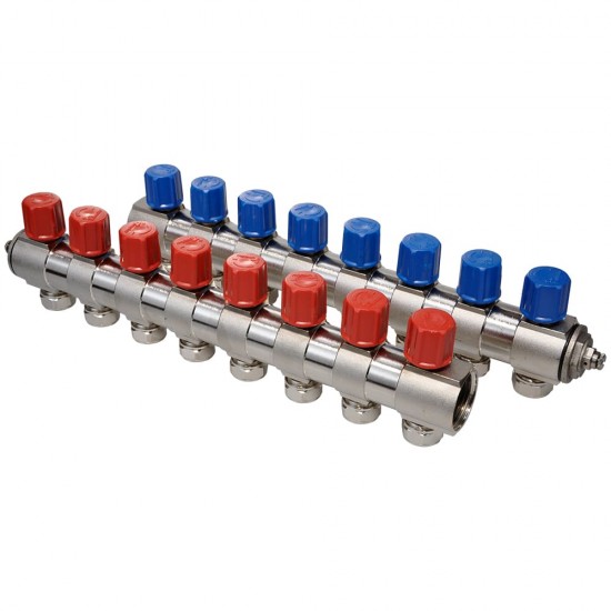 Türkoğlu 1" 16x2 8 Ağızlı Kendinden Vanalı Kollektör Takım