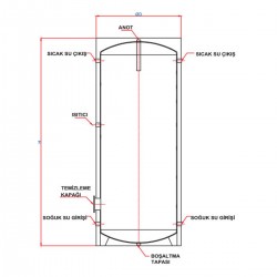Ünmak 160 Lt. Elektrikli Boyler 4 KW ÜEB/E-160
